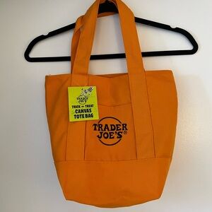 Trader Joe's Orange Mini Canvas Tote Bag- Fall 2025